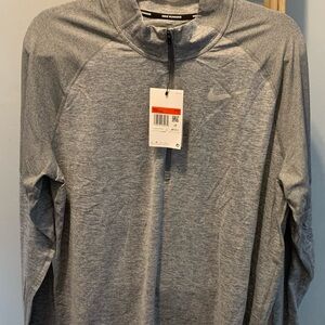 Nike Heather Gray Quarter-Zip Top